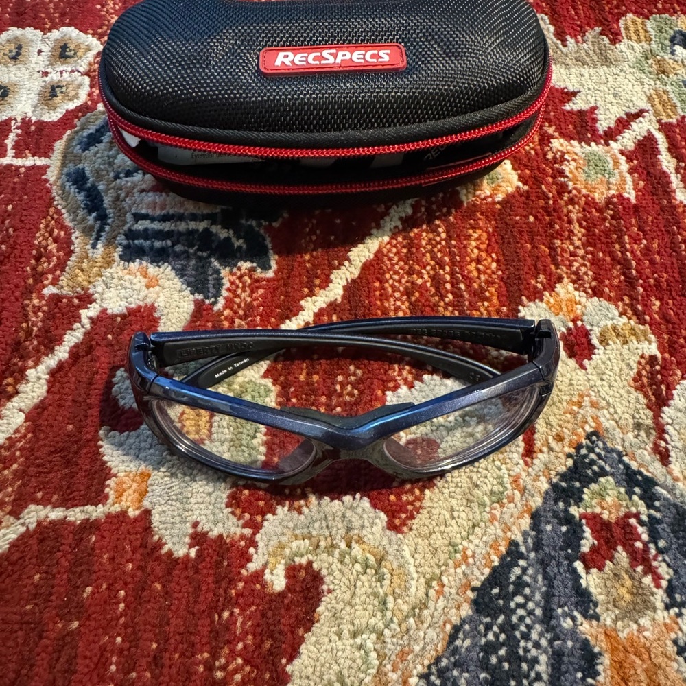 Rec Specs Eyeglasses Prescription Protection Sport Comfort Metallic Blue Unisex